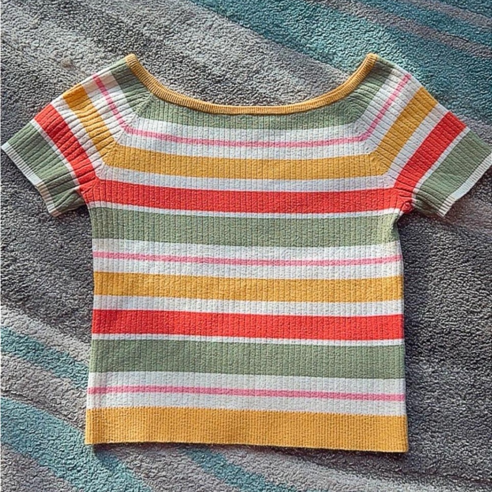 NWOT Super Soft Cropped Tee 💛🧡💚